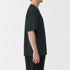 Hot Muji Camiseta Cool Touch Relaxed Fit con bolsillo para hombre
