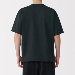 Hot Muji Camiseta Cool Touch Relaxed Fit con bolsillo para hombre