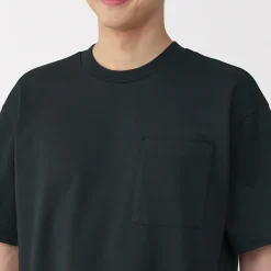 Hot Muji Camiseta Cool Touch Relaxed Fit con bolsillo para hombre