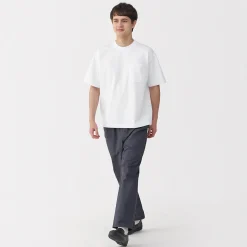 Hot Muji Camiseta Cool Touch Relaxed Fit con bolsillo para hombre