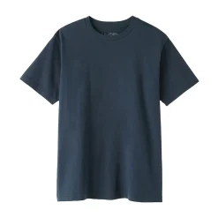 New Muji Camiseta de algodón de manga corta y cuello redondo