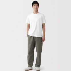 New Muji Camiseta de algodón de manga corta y cuello redondo