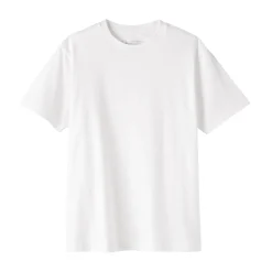 New Muji Camiseta de algodón de manga corta y cuello redondo