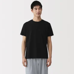 New Muji Camiseta de algodón de manga corta y cuello redondo