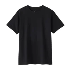 New Muji Camiseta de algodón de manga corta y cuello redondo