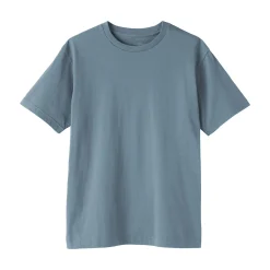 New Muji Camiseta de algodón de manga corta y cuello redondo