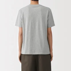 New Muji Camiseta de algodón de manga corta y cuello redondo