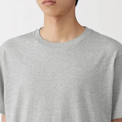 New Muji Camiseta de algodón de manga corta y cuello redondo