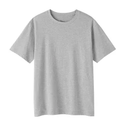 New Muji Camiseta de algodón de manga corta y cuello redondo