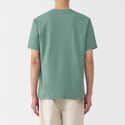 Outlet Muji Camiseta de algodón de manga corta y cuello redondo