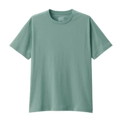 Outlet Muji Camiseta de algodón de manga corta y cuello redondo