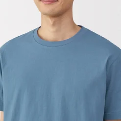 Outlet Muji Camiseta de algodón de manga corta y cuello redondo