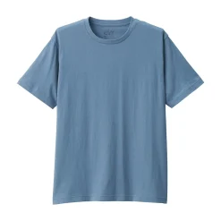Outlet Muji Camiseta de algodón de manga corta y cuello redondo