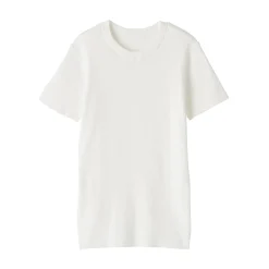 New Muji Camiseta de algodón orgánico de alta torsión para mujer