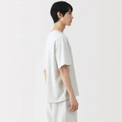 Clearance Muji Camiseta de algodón orgánico con tejido de punto de bucle para hombre