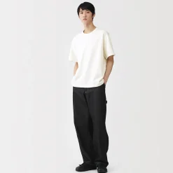 Clearance Muji Camiseta de algodón orgánico con tejido de punto de bucle para hombre