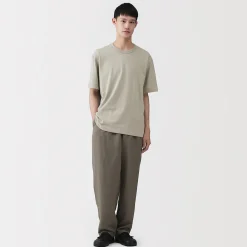 Muji Camiseta de algodón orgánico para hombre