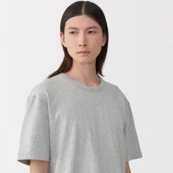 Muji Camiseta de algodón orgánico para hombre
