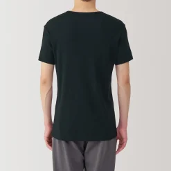 Best Muji Camiseta de cuello redondo de algodón que absorbe la humedad para hombre