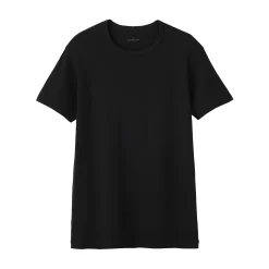 Best Muji Camiseta de cuello redondo de algodón que absorbe la humedad para hombre