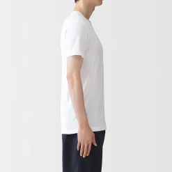 Best Muji Camiseta de cuello redondo de algodón que absorbe la humedad para hombre