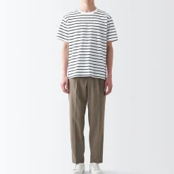 Best Muji Camiseta de cuello redondo de jersey