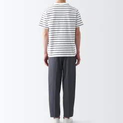 Best Muji Camiseta de cuello redondo de jersey