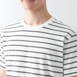 Best Muji Camiseta de cuello redondo de jersey