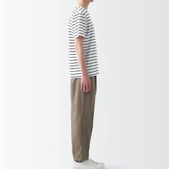 Best Muji Camiseta de cuello redondo de jersey