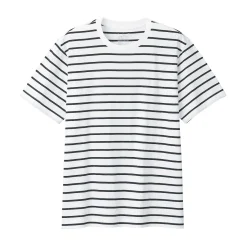 Best Muji Camiseta de cuello redondo de jersey