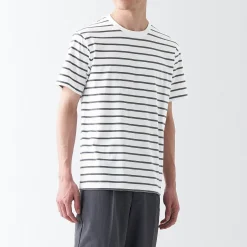 Best Muji Camiseta de cuello redondo de jersey