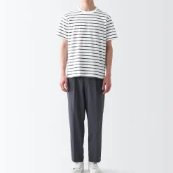 Best Muji Camiseta de cuello redondo de jersey