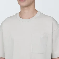 Online Muji Camiseta de hombre Cool Touch Relaxed Fit con bolsillo…