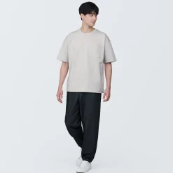 Online Muji Camiseta de hombre Cool Touch Relaxed Fit con bolsillo…