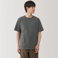 Muji Camiseta de jersey grueso para hombre