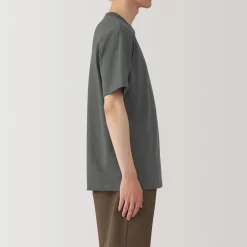 Muji Camiseta de jersey grueso para hombre