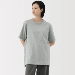 Muji Camiseta de jersey grueso para hombre