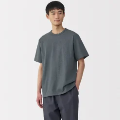 Muji Camiseta de jersey grueso para hombre