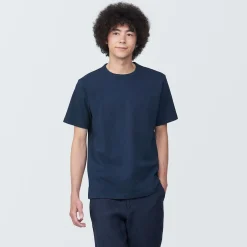 Muji Camiseta de jersey grueso para hombre