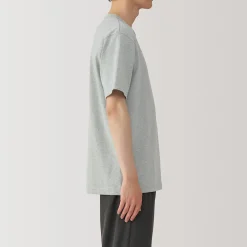 Muji Camiseta de jersey grueso para hombre
