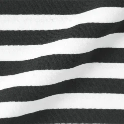Outlet Muji Camiseta de jersey grueso Rayas Negro