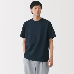 Muji Camiseta de jersey grueso para hombre