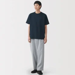 Muji Camiseta de jersey grueso para hombre