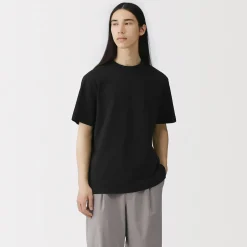 Muji Camiseta de jersey grueso para hombre