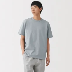 Muji Camiseta de jersey grueso para hombre