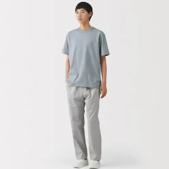 Muji Camiseta de jersey grueso para hombre