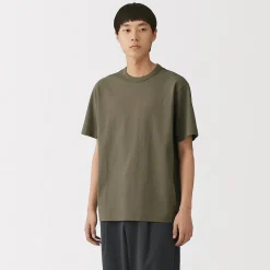Muji Camiseta de jersey grueso para hombre