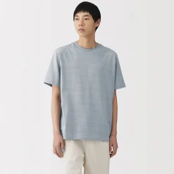 Muji Camiseta de jersey para hombre ‐ Rayas
