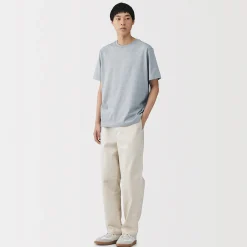 Muji Camiseta de jersey para hombre ‐ Rayas
