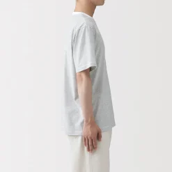 Muji Camiseta de jersey para hombre ‐ Rayas